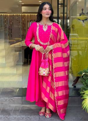 Garb These Suit in Fine Colored Pair With Bottom And Dupatta.These Top Are Cotton Silk And Bottom Are Fabricated On Cotton Silk Pair With Jacquard Silk Dupatta.Its Beautified With Designer Embroidery Work.