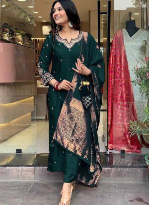 Looking These Suit in Fine Colored Pair With Bottom And Dupatta.These Top Are Cotton And Bottom Are Fabricated On Silk Blend Pair With Jacquard Silk Dupatta.Its Beautified With Designer Embroidery Work.