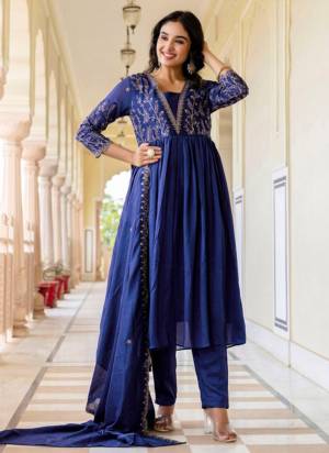 Garb These Beautiful Looking Readymade Suits.These Top Are Vichitra Silk And Bottom Are Rayon And Vichitra Silk Dupatta Fabricated.Its Beautified  With Disigner Embroidery Work.