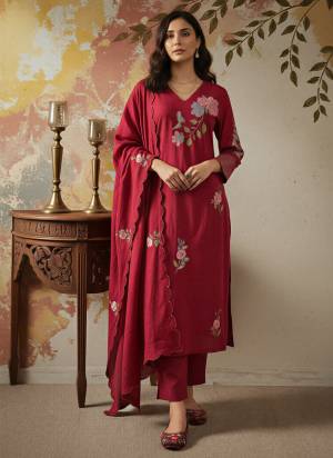 Garb These Beautiful Looking Readymade Suits.These Top Are Chanderi Silk And Bottom Are Chanderi Silk And Chanderi Dupatta Fabricated.Its Beautified  With Disigner Embroidery Work.