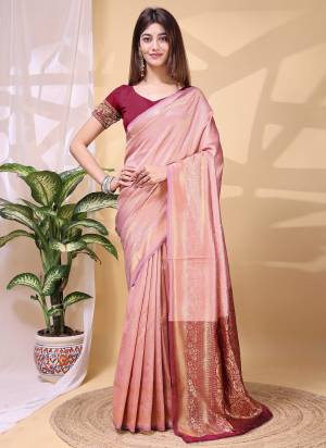 Attrective Looking These Fastival Saree in Fine Colored.These Saree And Blouse is Fabricated On Lichi Silk.Its Beautified With Weaving Designer.