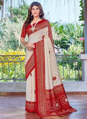 Looking These Traditinol Party Wear Saree in Fine Colored.These Saree Velvet Tussar Silk And Blouse is Fabricated On Velvet Tussar Silk Pair.Its Beautified With Woven Pallu Border Designer With Bandhani Printed.