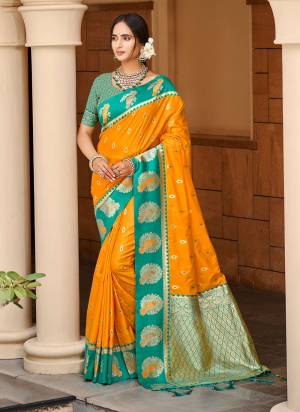 Attractie These Fastive And Party Wear Saree in Fine Colored.These Saree And Blouse is Fabricated On Silk.Its Beautified With Woven Jari Designer.