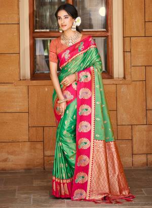 Attractie These Fastive And Party Wear Saree in Fine Colored.These Saree And Blouse is Fabricated On Silk.Its Beautified With Woven Jari Designer.