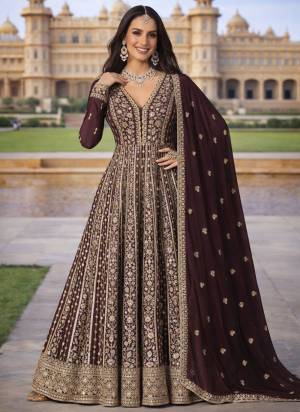  Looking These Party Wear Suit in Fine Colored Pair Anarkali With Dupatta.These Top Are Chinon Silk And Dupatta Are Fabricated On Chinon Silk Pair.Its Beautified With Designer Heavy Embroidery Work.