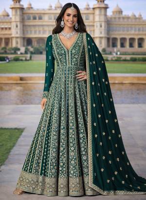  Looking These Party Wear Suit in Fine Colored Pair Anarkali With Dupatta.These Top Are Chinon Silk And Dupatta Are Fabricated On Chinon Silk Pair.Its Beautified With Designer Heavy Embroidery Work.