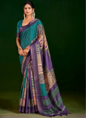 Looking These Traditinol Party Wear Saree in Fine Colored.These Saree Gathan Silk And Blouse is Fabricated On Gathan Silk Pair.Its Beautified With Woven Jari Border Designer With Digital Printed.
