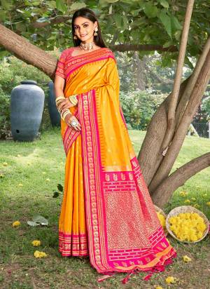 Garb These Fastive And Party Wear Saree in Fine Colored.These Saree And Blouse is Fabricated On Soft Silk.Its Beautified With Heavy Woven Jari Designer.