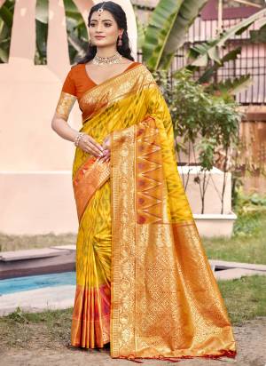 Attractive These Fastive And Party Wear Saree in Fine Colored.These Saree And Blouse is Fabricated On Pochampalli Silk.Its Beautified With Woven Designer.