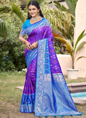 Attractive These Fastive And Party Wear Saree in Fine Colored.These Saree And Blouse is Fabricated On Pochampalli Silk.Its Beautified With Woven Designer.