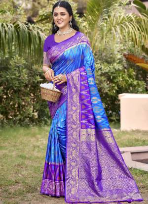 Attractive These Fastive And Party Wear Saree in Fine Colored.These Saree And Blouse is Fabricated On Pochampalli Silk.Its Beautified With Woven Designer.