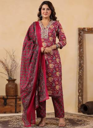 Attrective These Suit in Fine Colored Pair With Bottom And Dupatta.These Top And Bottom Are Fabricated On Cotton Pair With Cotton Dupatta.Its Beautified With Designer Printed Designer With Embroidery Work.