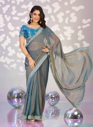 Attractive These Party Wear Ready To Wear Saree in Fine Colored Pair With Blouse.These Saree Are Moss Chiffon and Blouse Are Fabricated On Art Silk.Its Beautified With Solid With Embroidery Work Blouse And Lace Border Designer.