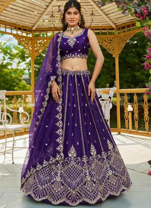 For A Fancy Designer Look,Grab These Lehenga Choli With Dupatta in Fine Colored.These Lehenga And Choli Are Satin And Dupatta Are Fabricated On Organza Pair.Its Beautified With Fancy Rainbow Sequance,Dori Embroidery,Motif And Crystal Hand Work. 