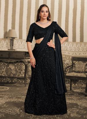 Look Attractive These Designer Party Wear Ready To Wear Fancy Lahenga Style Saree in Fine Colored.These Lahenga Saree Are Foil Satin And Blouse Mono Net is Fabricated.Its Beautified Fancy Sequance Embroidery,Beads Work.