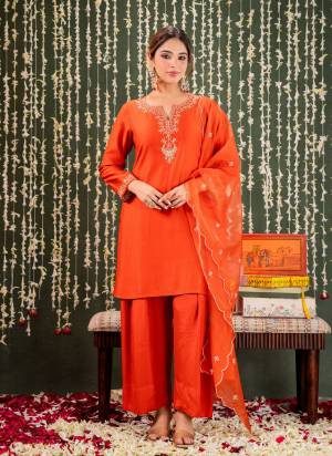 Garb These Suit in Fine Colored Pair With Bottom And Dupatta.These Top Are Chanderi And Bottom Are Fabricated On Chanderi Pair With Viscose Organza Dupatta.Its Beautified With Designer Embroidery Work.