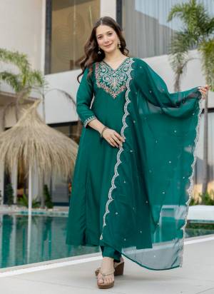 Garb These Suit in Fine Colored Pair With Bottom And Dupatta.These Top Are Chinon And Bottom Are Fabricated On Chinon Pair With Organza Dupatta.Its Beautified With Designer Embroidery Work.