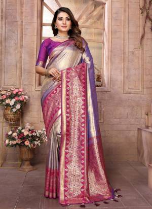 Attractive These Festive Party Wear Saree in Fine Colored.These Saree And Blouse is Fabricated On Banarasi Tissue Silk.Its Beautified With Weaving Jacquard Designer.