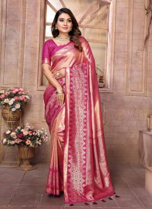 Attractive These Festive Party Wear Saree in Fine Colored.These Saree And Blouse is Fabricated On Banarasi Tissue Silk.Its Beautified With Weaving Jacquard Designer.