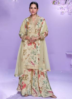 Attractive These Party Wear Free Size Stitched Plazzo Suit in Fine Colored Pair With Dupatta.These Top And Bottom Are Chinon And Dupatta Are Net And Pair With Santoon Inner.Its Beautified With Printed Designer With Embroidery Work.