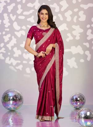 Attractive These Party Wear Ready To Wear Saree in Fine Colored Pair With Blouse.These Saree and Blouse Are Fabricated On Crepe.Its Beautified With Designer Embroidery Work.