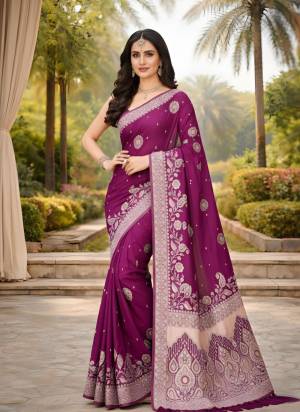 Looking These Party Wear Saree in Fine Colored Pair With Blouse.These Saree and Blouse Are Fabricated On Crepe Silk.Its Beautified With Woven Jari Designer.