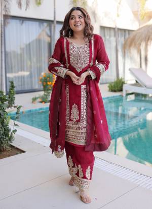 Garb These Beautiful Looking Readymade Suit With Dupatta.These Top And Bottom Are Fendy Silk And Dupatta is Fabricated On Fendy Silk.Its Beautified With Designer Coding,Sequance Embroidery Work.
