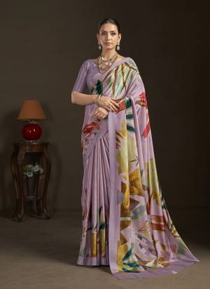 Looking These Party Wear Ready To Wear Saree With Blouse in Fine Colored.These Saree Are Silk Crepe And Blouse is Silk Crepe Fabricated.Its Beautified With Designer Digital Printed.