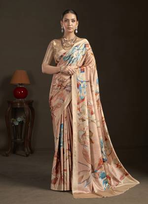 Looking These Party Wear Ready To Wear Saree With Blouse in Fine Colored.These Saree Are Silk Crepe And Blouse is Silk Crepe Fabricated.Its Beautified With Designer Digital Printed.