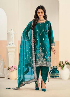 Looking These Beautiful Party Wear Fine Color Suits.These Top Are Velvet And Dupatta Are Net And Bottom Dull Santoon Fabricated.Its Beautified With Heavy Designer Embroidery Work.