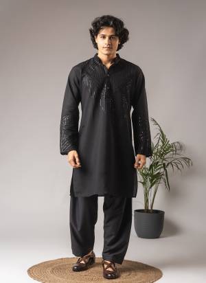 For A festive And Party Wear,Attractive These Readymade Kurta With Payjama in Fine Colored.These Kurta is Fabricated On Silk Blend And Art Silk Bottom With Designer Embroidery Work.Buy Now.