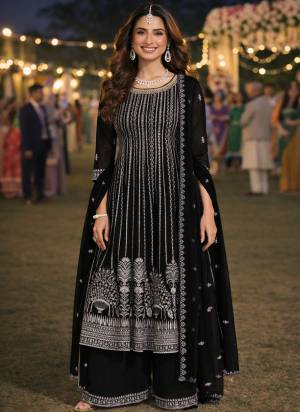  Looking These Party Wear Suit in Free Size Stitched Fine Colored Pair With Bottom And Dupatta.These Top Are Georgette And Dupatta Are Fabricated On Georgette Pair With Georgette Bottom.Its Beautified With Designer Embroidery Work.