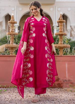 Looking These Suit in Fine Colored Pair With Bottom And Dupatta.These Top Are Chanderi And Bottom Are Fabricated On Chanderi Pair With Chanderi Dupatta.Its Beautified With Designer Embroidery Work.