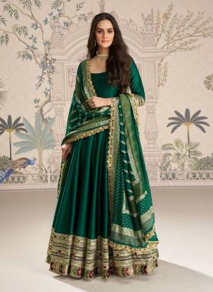 Attractive These Party Wear Free Size Stitched Anarkali Suit in Fine Colored Pair With Dupatta.These Top Are Silk And Dupatta Are Viscose And Pair With Santoon Inner.Its Beautified With Wevon Designer With Embroidery Work.