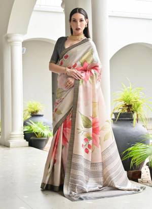 Looking These Festive Wear Saree in Fine Colored.These Saree And Blouse is Fabricated On Satin Silk.Its Beautified With Woven Jari Border Designer With Printed.