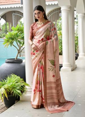 Looking These Festive Wear Saree in Fine Colored.These Saree And Blouse is Fabricated On Satin Silk.Its Beautified With Woven Jari Border Designer With Printed.