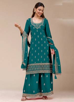 Garb These Party Wear Designer Plazzo Suits in Fine Colored Pair With Dupatta.These Top Are Georgette And Dupatta Are Fabricated On Georgette Pair With Georgette Bottom.Its Beautified With Designer Embroidery Work.