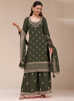 Garb These Party Wear Designer Plazzo Suits in Fine Colored Pair With Dupatta.These Top Are Georgette And Dupatta Are Fabricated On Georgette Pair With Georgette Bottom.Its Beautified With Designer Embroidery Work.