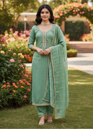 Looking These Disigner Suit in Fine Colored Pair With Bottom And Dupatta.These Top Are Chanderi Butti And Dupatta Are Fabricated On Chanderi Cotton Pair With Santoon Bottom.Its Beautified With Woven Designer With Embroidery Work.