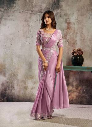 Look Attrective These Designer Party Wear Ready To Wear Saree With Blouse in Fine Colored.These Saree Are Lustrous Satin And Blouse Tissue Satin is Fabricated.Its Beautified Heavy Fancy Desiger Embroidery With Hand Work .