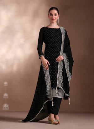 Attractive These Party Wear Salwar Suit in Fine Colored Pair With Bottom And Dupatta.These Top And Dupatta Are Fabricated On Two Tone Cotanic Georgette Pair With Santoon Bottom.Its Beautified With Designer Embroidery With Swarovski Work.