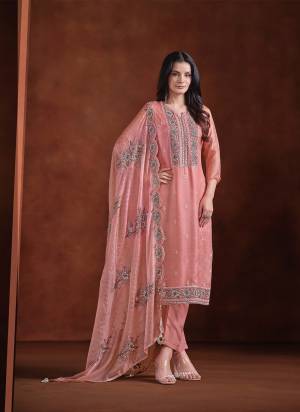 Garb These Party Wear Salwar Suit in Fine Colored Pair With Bottom And Dupatta.These Top And Dupatta Are Fabricated On Lavender Organza Pair With Santoon Bottom.Its Beautified With Designer Embroidery With Zarkan Work.