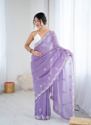 Looking These Party Wear Saree in Fine Colored.These Saree Are Chiffon Crush And Blouse is Ultra Stin Fabricated.Its Beautified With Designer Sequance,Moti,Cte Dana Embroidery Work.