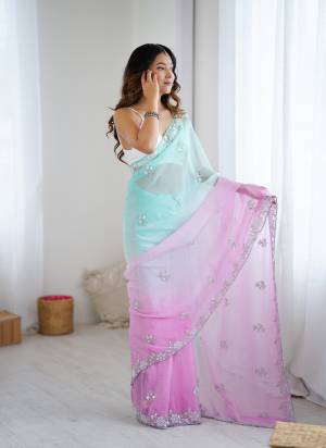 Looking These Party Wear Saree in Fine Colored.These Saree Are Chiffon Crush And Blouse is Ultra Stin Fabricated.Its Beautified With Designer Sequance,Moti,Cte Dana Embroidery Work.