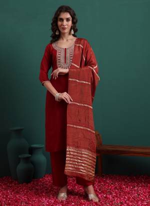 Garb These Beautiful Party Wear Designer Readymade Suits.These Top And Bottom Are Viscose And Dupatta is Fabricated On Viscose.Its Beautified With Designer Embroidery Work.