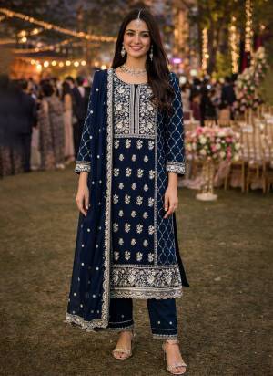 Garb These Beautiful Looking Readymade Suits.These Top And Dupatta Are Georgette And Bottom Are Georgette Fabricated.Its Beautified  With Disigner Heavy Thread,Sequance Embroidery Work.