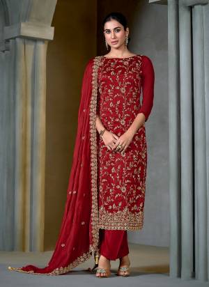 Garb These Party Wear Salwar Suit in Fine Colored Pair With Bottom And Dupatta.These Top And Dupatta Are Fabricated On Satin Chiffon Pair With Santoon Bottom.Its Beautified With Heavy Designer Embroidery With Hand Work.