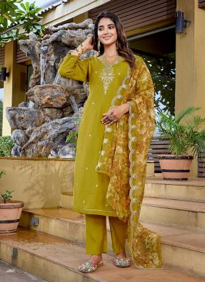 Attractive These Beautiful Party Wear Designer Readymade Suits.These Top And Bottom Are Viscose Chanderi And Dupatta is Fabricated On Organza.Its Beautified With Designer Embroidery Work,Printed Dupatta.