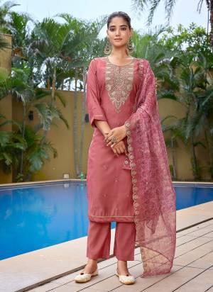 Attractive These Beautiful Party Wear Designer Readymade Suits.These Top And Bottom Are Viscose Chanderi And Dupatta is Fabricated On Organza.Its Beautified With Designer Embroidery Work,Printed Dupatta.
