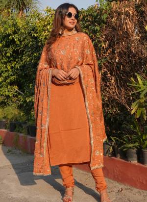 Looking These Suit in Fine Colored Pair With Bottom And Dupatta.These Top Are C P Vichitra And Bottom Are Fabricated On C P Vichitra Pair With C P Vichitra Dupatta.Its Beautified With Designer Embroidery Work.